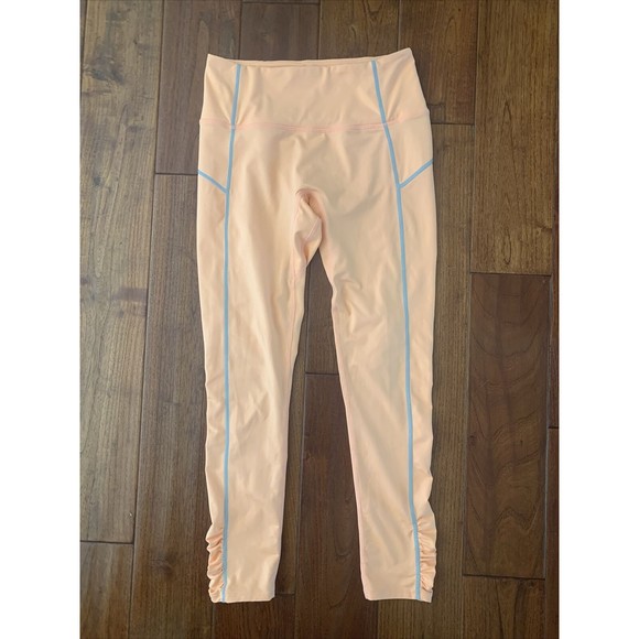 FREE PEOPLE MOVEMENT You're A Peach Activewear Leggings Contrast Seams Size S - Picture 3 of 10
